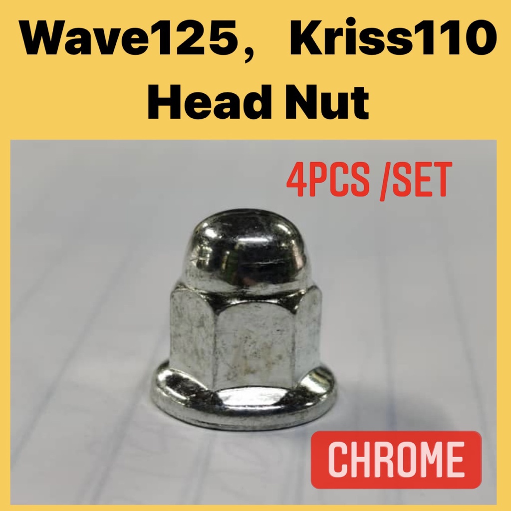 WAVE125 WAVE 125 KRISS110 KRISS 110 HEAD NUT - CP CHROME // HEAD NUT ...