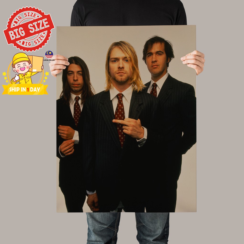 Kurt Cobain Wearing Suit Retro Vintage Poster Kraft Paper Painting Wall ...