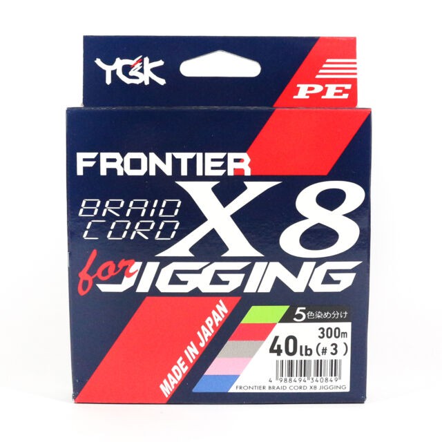 YGK BRAIDED LINE Frontier X8 Jigging 300m PE4 PE3 Braided Fishing