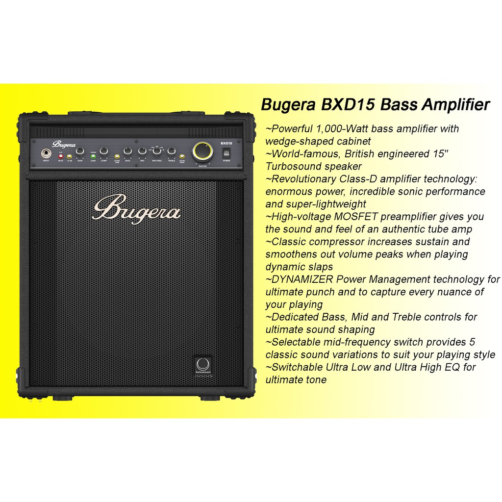 BUGERA BXD15 ベースアンプ 出力1000W BUGERA BXD15 ベースアンプ 出力1000W