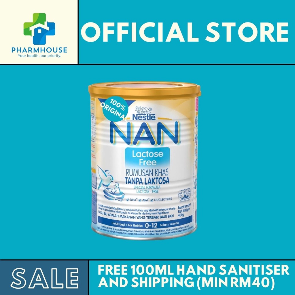 [READY STOCK] NESTLE NAN LACTOSE FREE 012 MONTHS 400G [EXP 30/06/2024