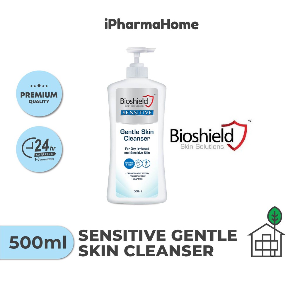 🔥READY STOCK🔥BIOSHIELD Sensitive Gentle Skin Cleanser 500ml Expire