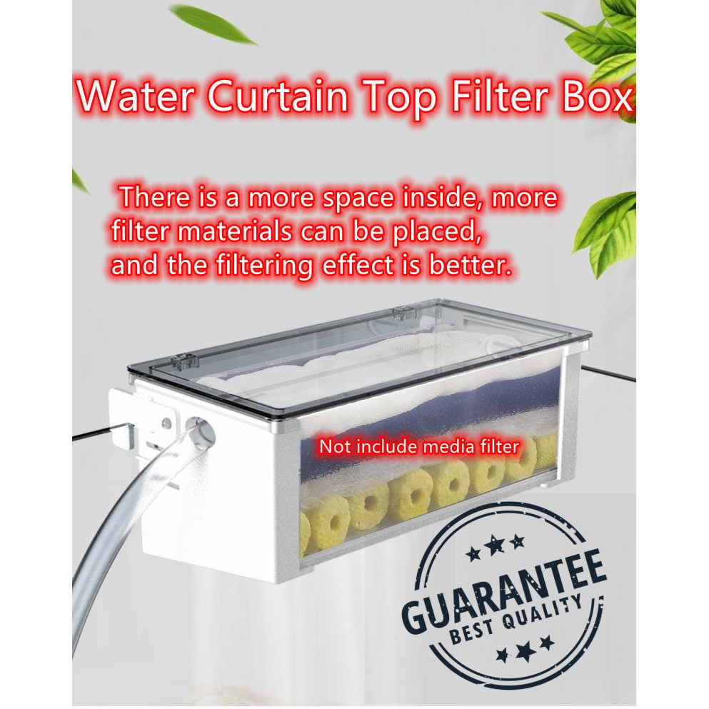Fish Turtle Tank Aquarium Top Filter Box / Low Noise Air Filter Pump ...