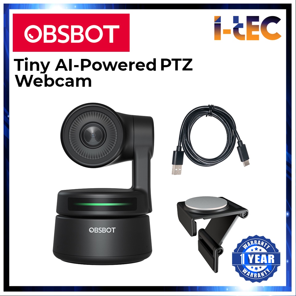 OBSBOT Tiny AI-Powered PTZ Webcam | Shopee Malaysia
