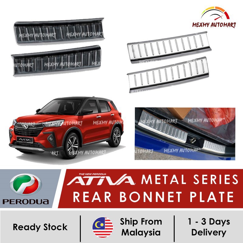 [MUSTBUY] Perodua ATIVA 2021 - 2024 Car Rear Bumper Guard Sill Plate ...