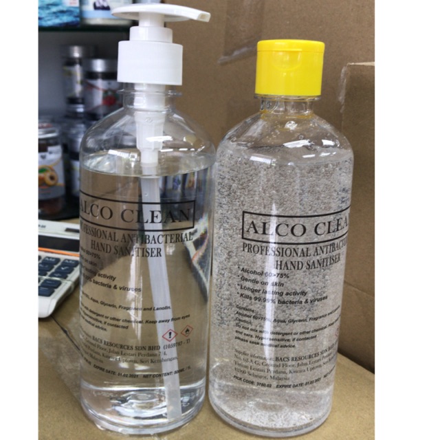 Alco Clean Alcohol Hand Sanitizers 500ml | Shopee Malaysia