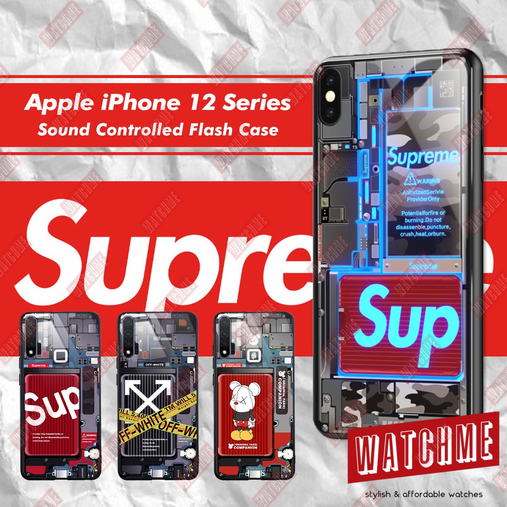 Apple iPhone 12 Series Supreme Design Casing Sound Controlled Flash Back Case For iPhone 12 Mini 12 Pro 12 Pro Max Shopee Malaysia