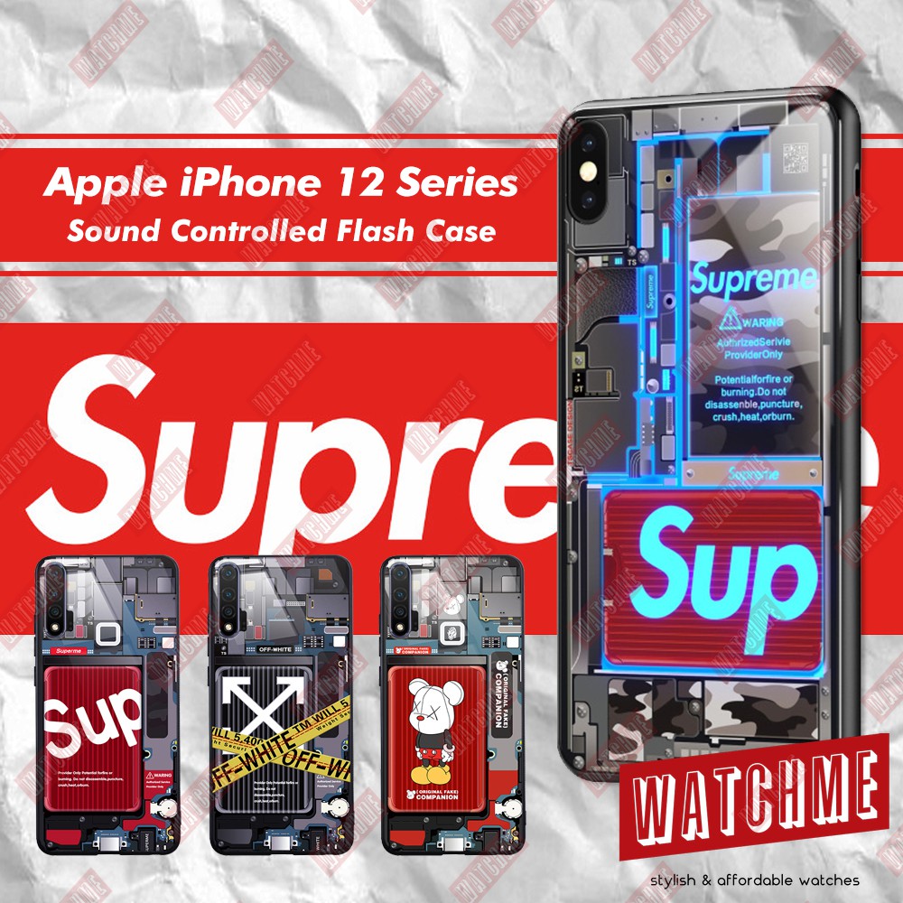 Apple iPhone 12 Series Supreme Design Casing Sound Controlled Flash Back Case For iPhone 12 Mini 12 Pro 12 Pro Max Shopee Malaysia