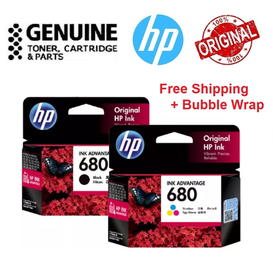 Original HP 680 Black / Color Ink Cartridge | Shopee Malaysia