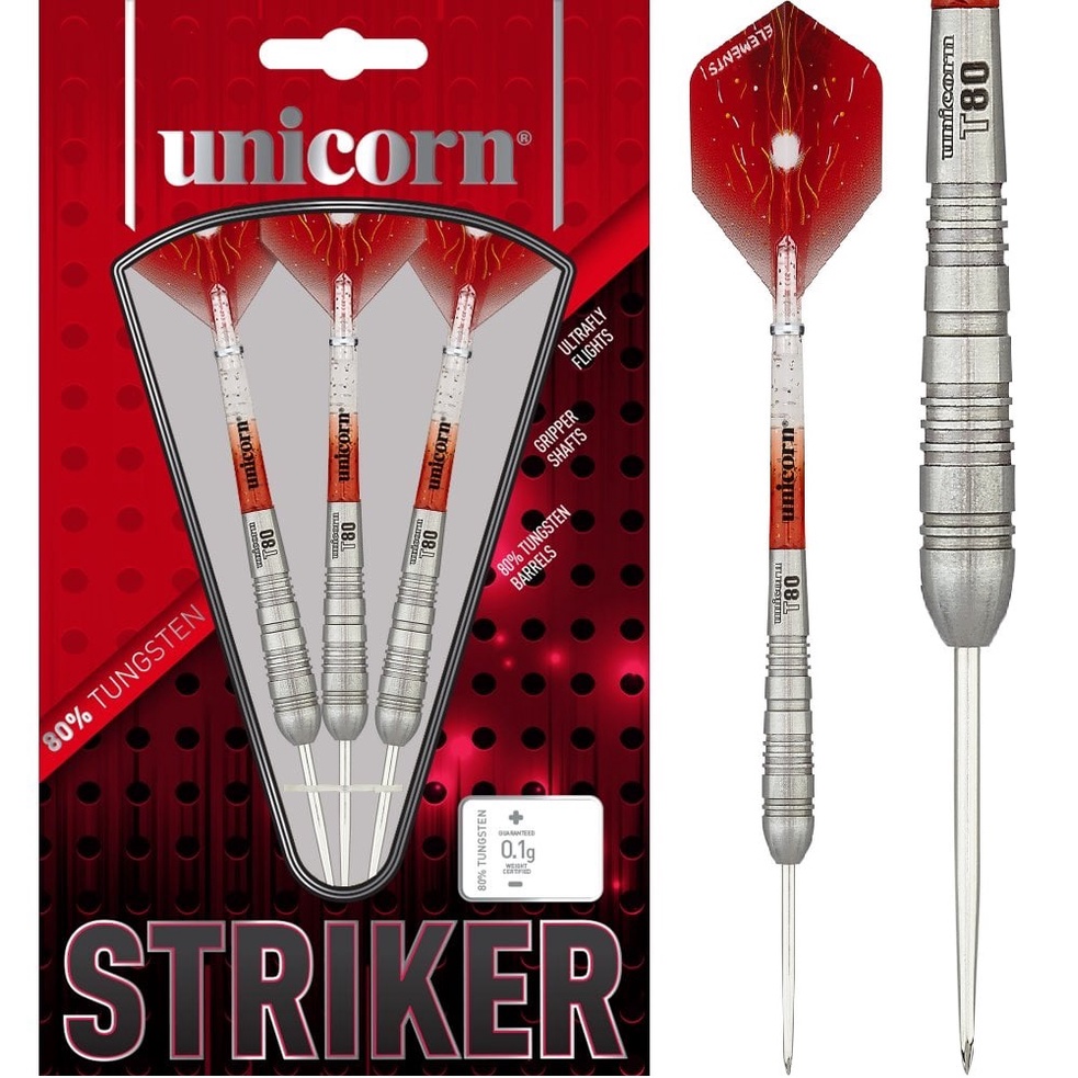 UNICORN STEEL TIP DART 23G STRIKER T80 Type 4 Core XL TUNGSTEN STEEL