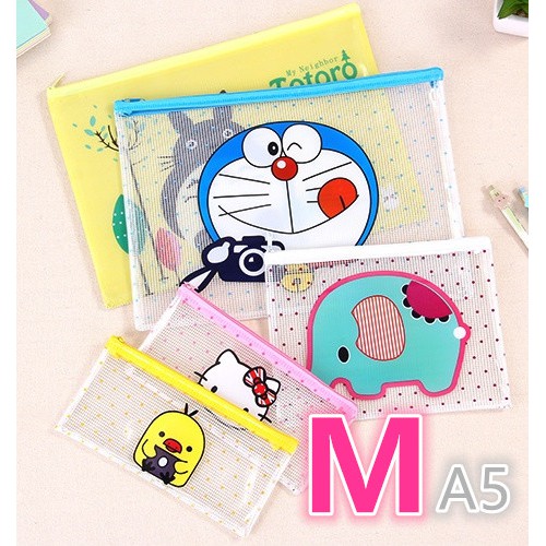 Cute Cartoon Transparent Grid Document Bag (M-A5 size) | Shopee Malaysia