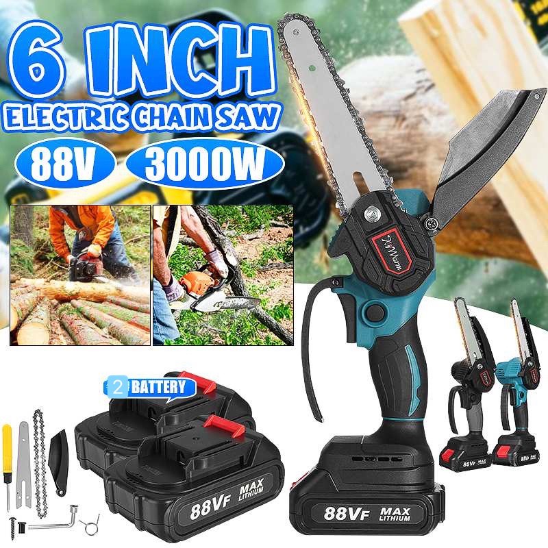 Mini Electric Chain Saw 6 inch Electric Chainsaw 600W Cordless Electric ...