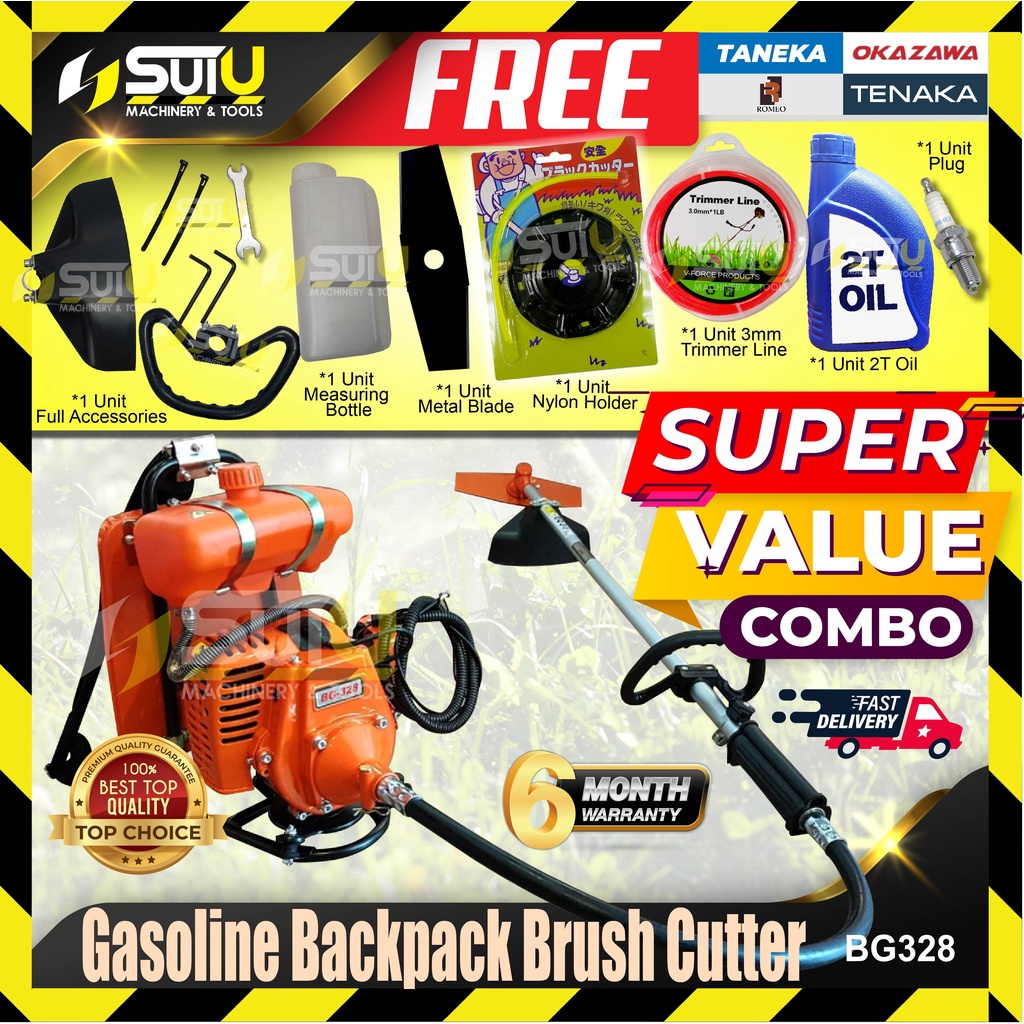 BG328 / BBG328 / HZ328 / IZ328 Gasoline Backpack Brush Cutter / Mesin ...
