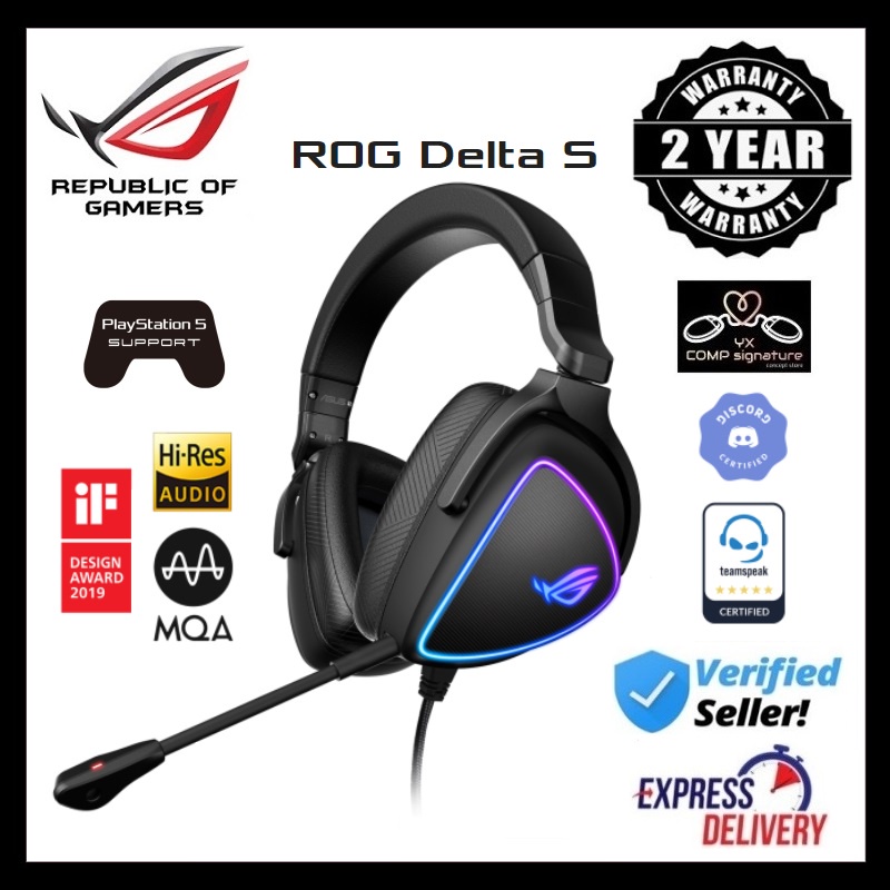 Asus ROG DELTA S Type-C USB Gaming Headset | AI Noise-Canceling | Hi ...