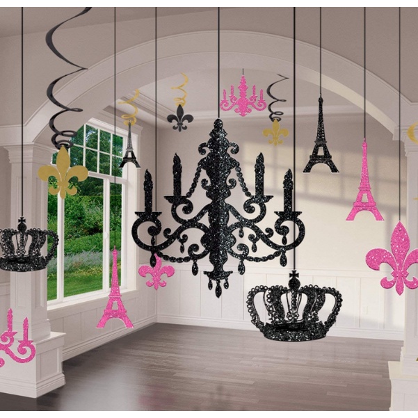 Amscan Day In Paris Glitter Chandelier Party Decorating Kit Birthday Event Fun Theme Party Celebration I.265257341
