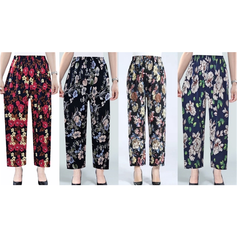 Seluar Panjang Perempuan/Women Ice Silk Cool Long Pant/Seluar Tidur ...