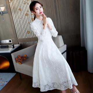 Korean deals dress white