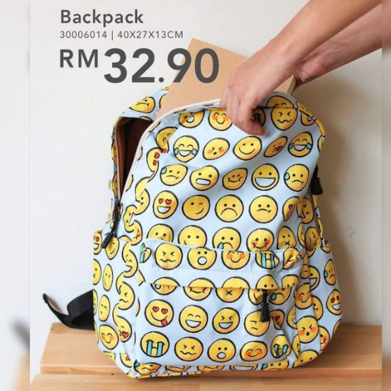 Emoji Backpack Kaison Ready Stock Shopee Malaysia