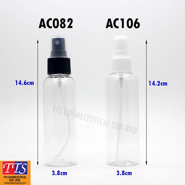 Botol Spray 100ml Clear Plastic SPRAY Bottle Portable Refillable