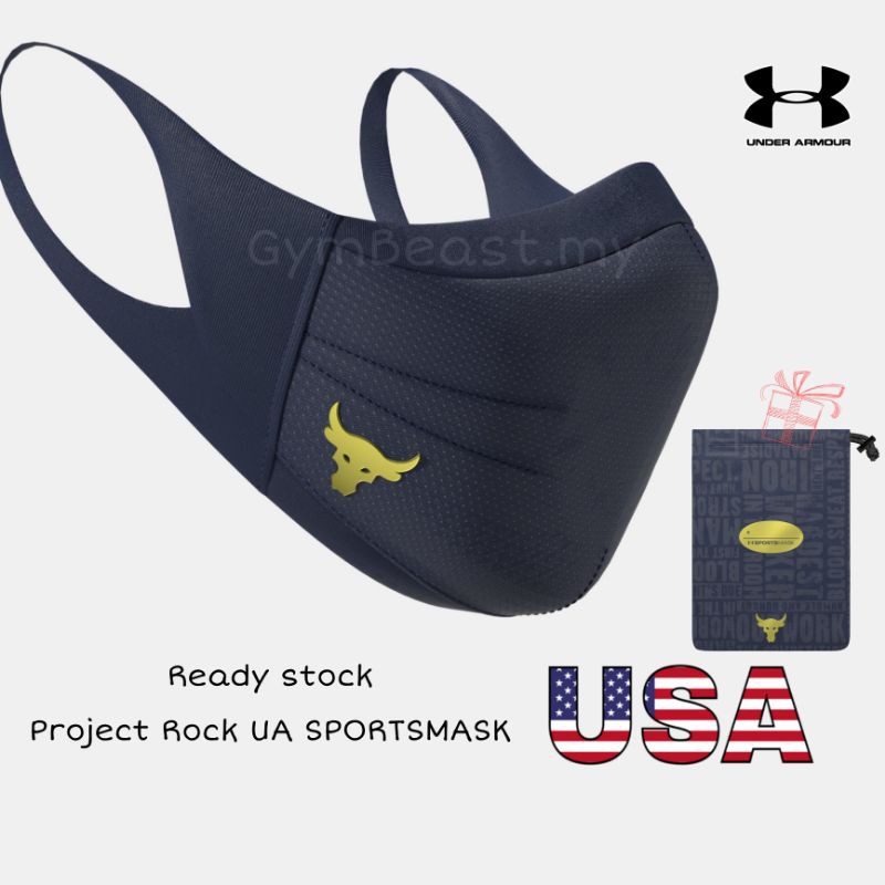 Under Armour Project Rock UA SPORTSMASK Face Mask Fabric Penutup Muka ...