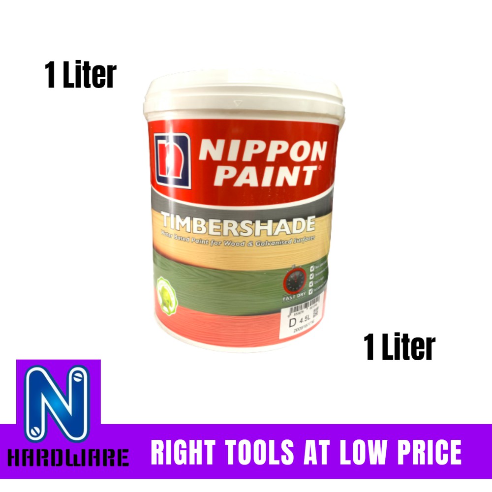 Nippon Paint Timbershade Cat Kayu Besi Fascia Board 1L - 1 Liter ...