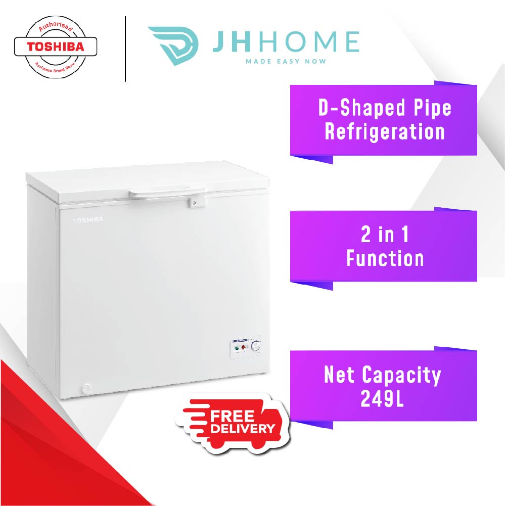 Toshiba 249L Chest Freezer CR-A249M | Refrigerator | Fridge | Peti ...