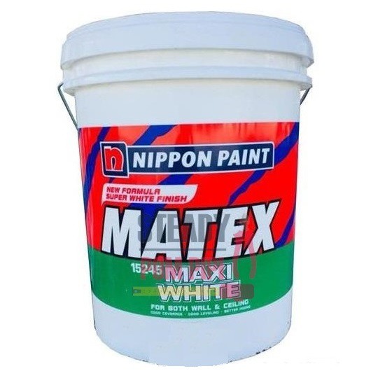 18L NIPPON PAINT SUPER MATEX MAXI WHITE 15245 / 18 LITER CAT PUTIH ...