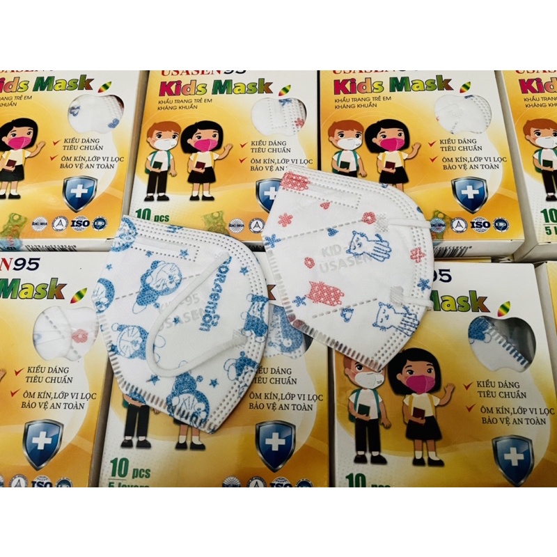 N95 baby mask Usasen 5-layer antibacterial - Box of 10 pieces | Shopee ...