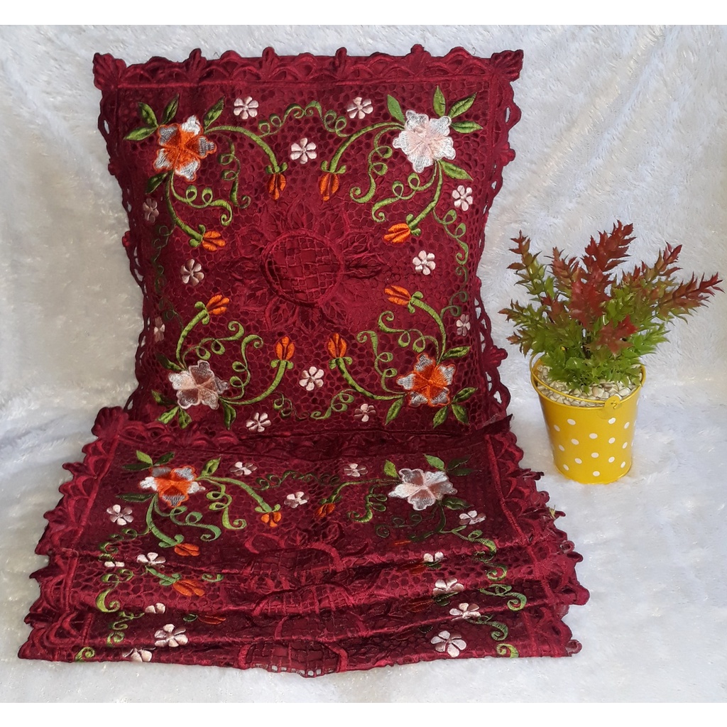 Unit Price!! Chair Cushion Cover Embroidered MANUAL Typical TASIKMALAYA ...