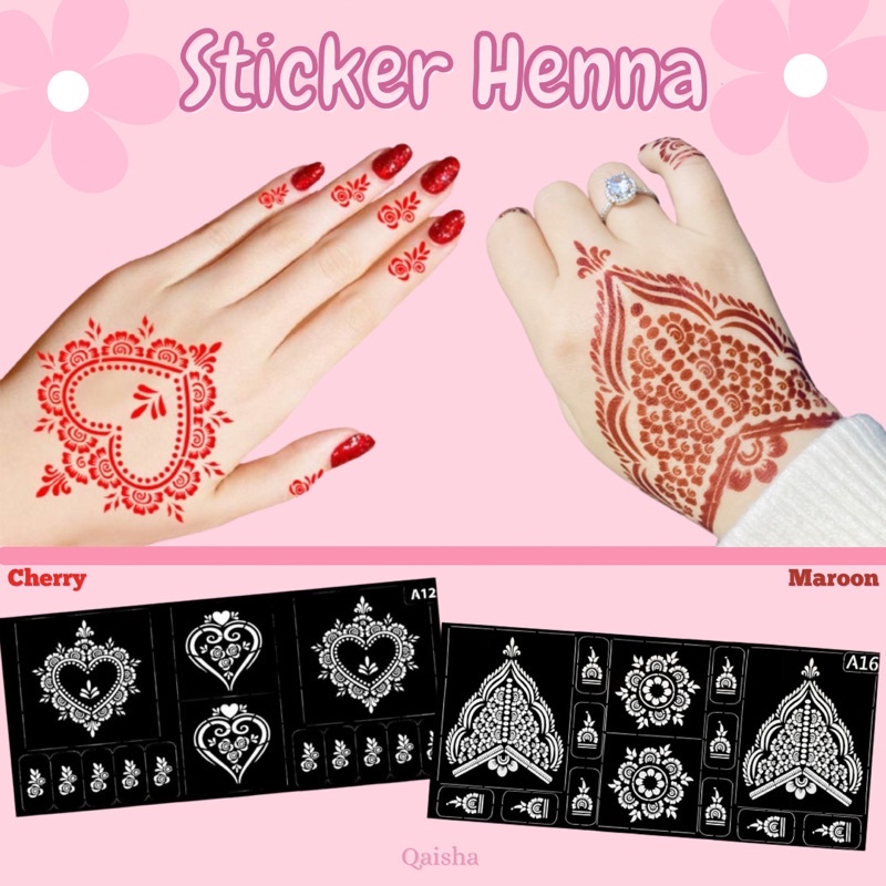 🔥STICKER INAI VIRAL DESIGN BARU BANYAK CORAK | Shopee Malaysia