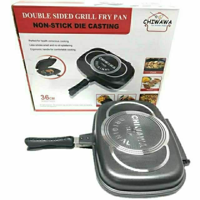 idrop 36CM DOUBLE SIDED FRYING PAN - Kitchen Cooking Pressure Grill Co