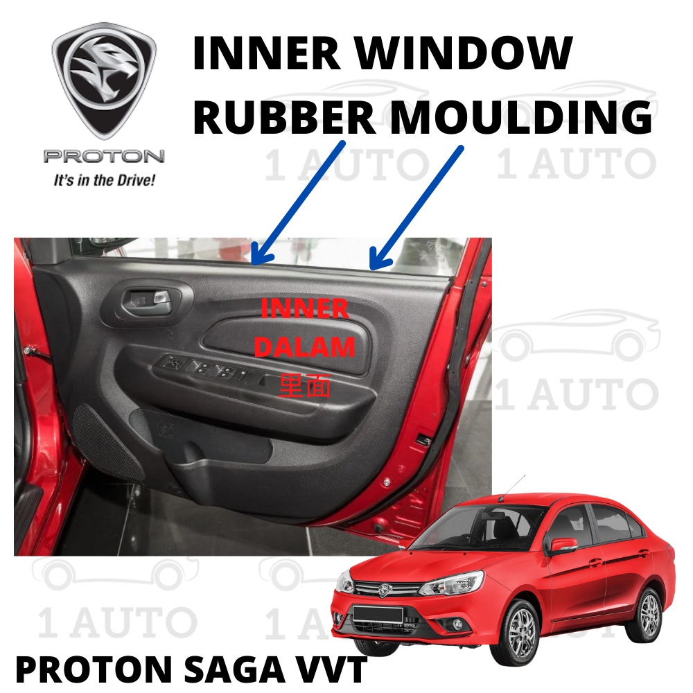 [ORIGINAL PROTON PART] PROTON SAGA VVT WINDOW INNER RUBBER MOULDING (1 ...