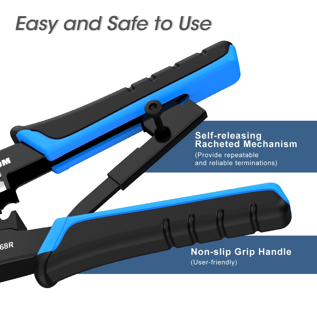 Ampcom crimper tool for 6p 8p rj 11 rj 12 rj 45 shopee malaysia