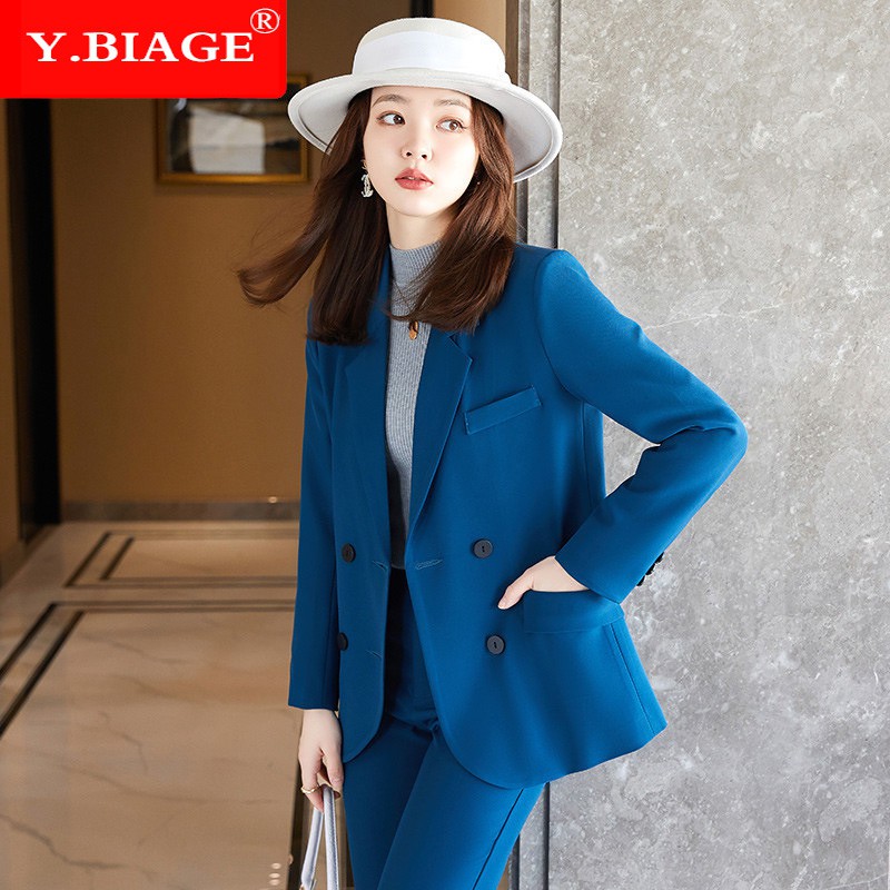 【Real Stock】NEW Women's office set wear long sleeve blazer and pants 2