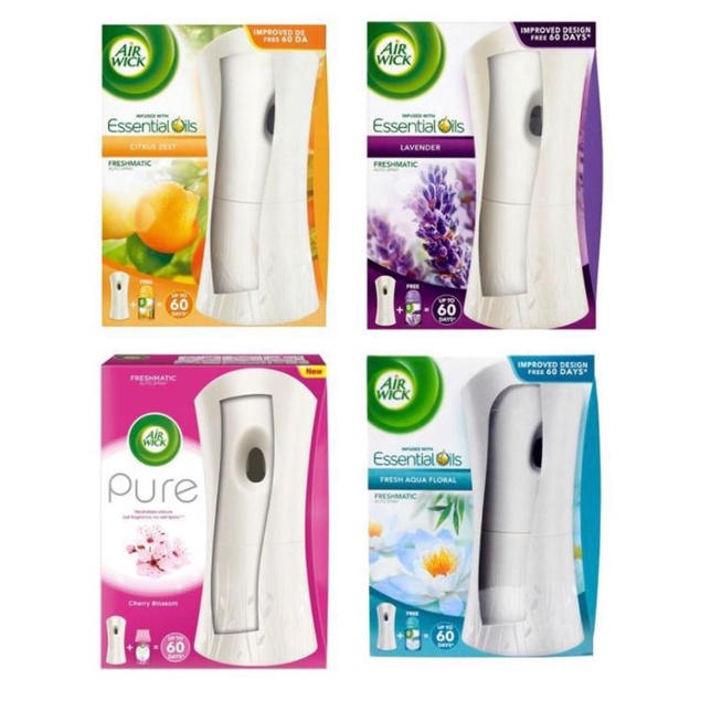 Air Wick Freshmatic Auto Spray Kit Citrus/ Lavender/ Aqua/ Cherry