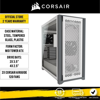 Corsair 5000D Airflow Tempered Glass Mid-Tower Atx Pc Desktop Casing  (Black/White) Icue | Shopee Malaysia