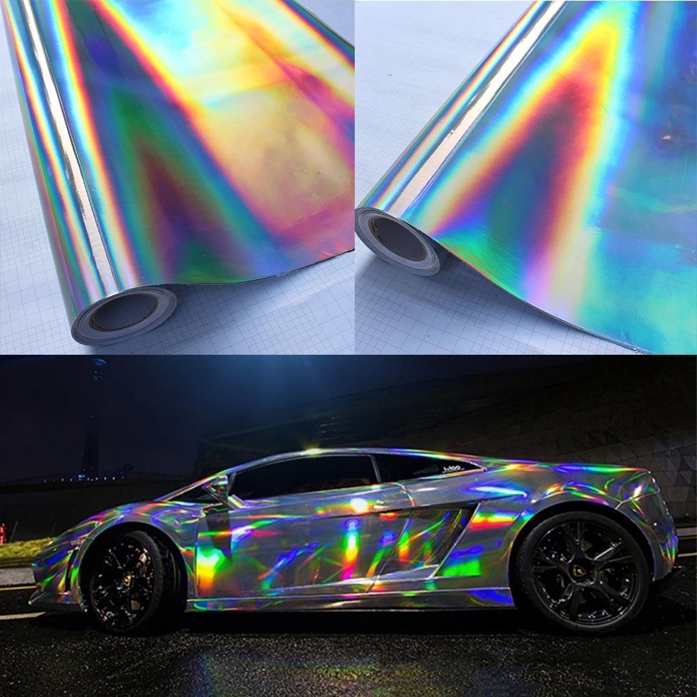 1 Set Rainbow Streamer Graphics Car Auto Body Side Sticker Colourful Smoke  Vinyl Sticker Car Self-Adhesive Side Strip Decal, 82.67'' x 16.53