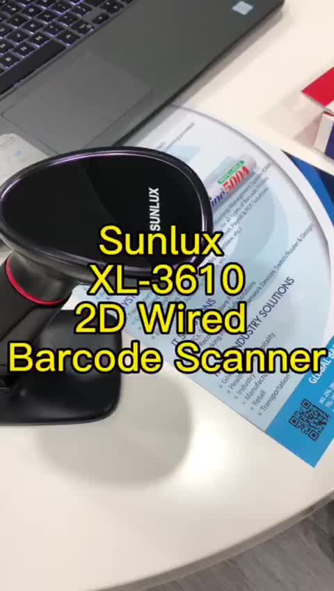 SUNLUX XL-3610 BARCODE SCANNER 2D SCANNER QR CODE SCANNER WITH STAND ...