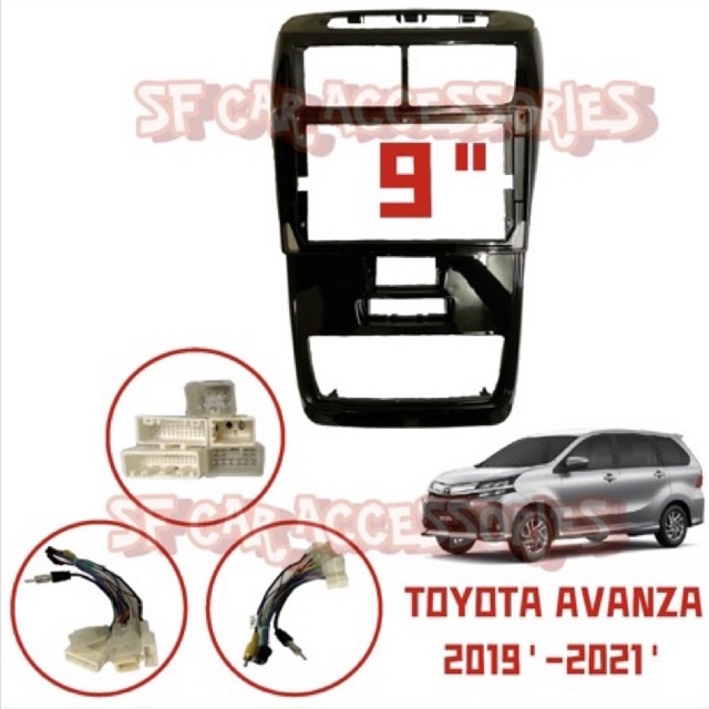 9” Inch Android Player Casing Toyota Avanza Uv Black 2019’/2020’/2021 ...