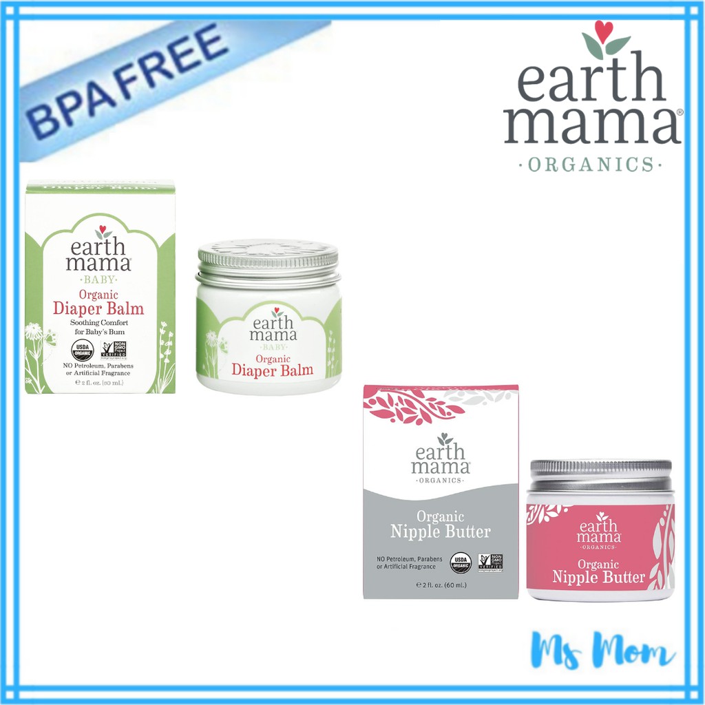 Earth Mama Nipple Butter / Angel Baby Bottom Balm 2 fl.oz (60ml ...