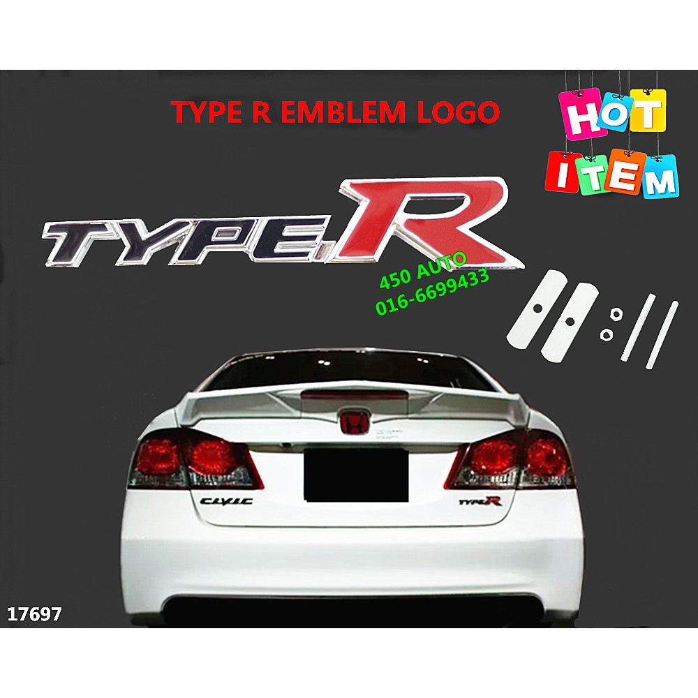HONDA CIVIC CITY FD FC ACCORD TYPE R EMBLEM LOGO 3D Emblem Badge type-r ...