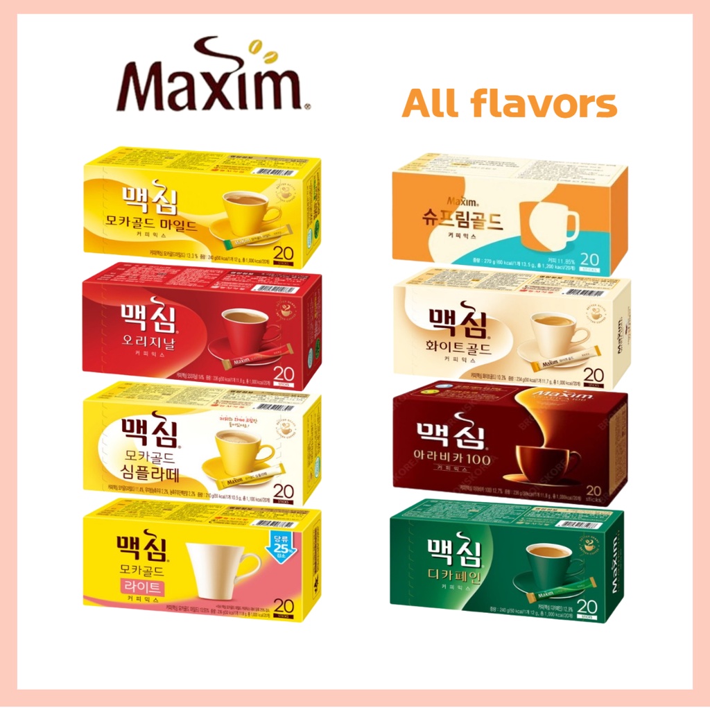 [Maxim] Korean Instant Coffee Mix Series 20T, 50T ( Original / Mocha