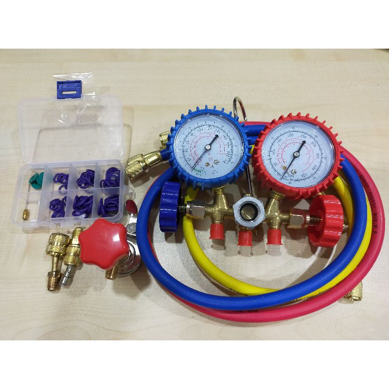 👍 Ready stock 👍Manifold Gauge Set with Charging Hose(R22,R32,R410,R407,R134a) Shopee Malaysia
