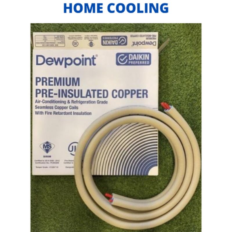 DAIKIN DEWPOINT PREINSULATED COPPER PIPE WITH FIRE RETARDANT