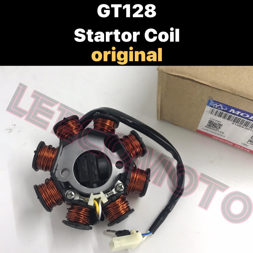 (100 ORIGINAL) MODENAS GT128 COIL STATOR STARTOR STARTER COIL FUSE FUEL COIL PNP XCITE X