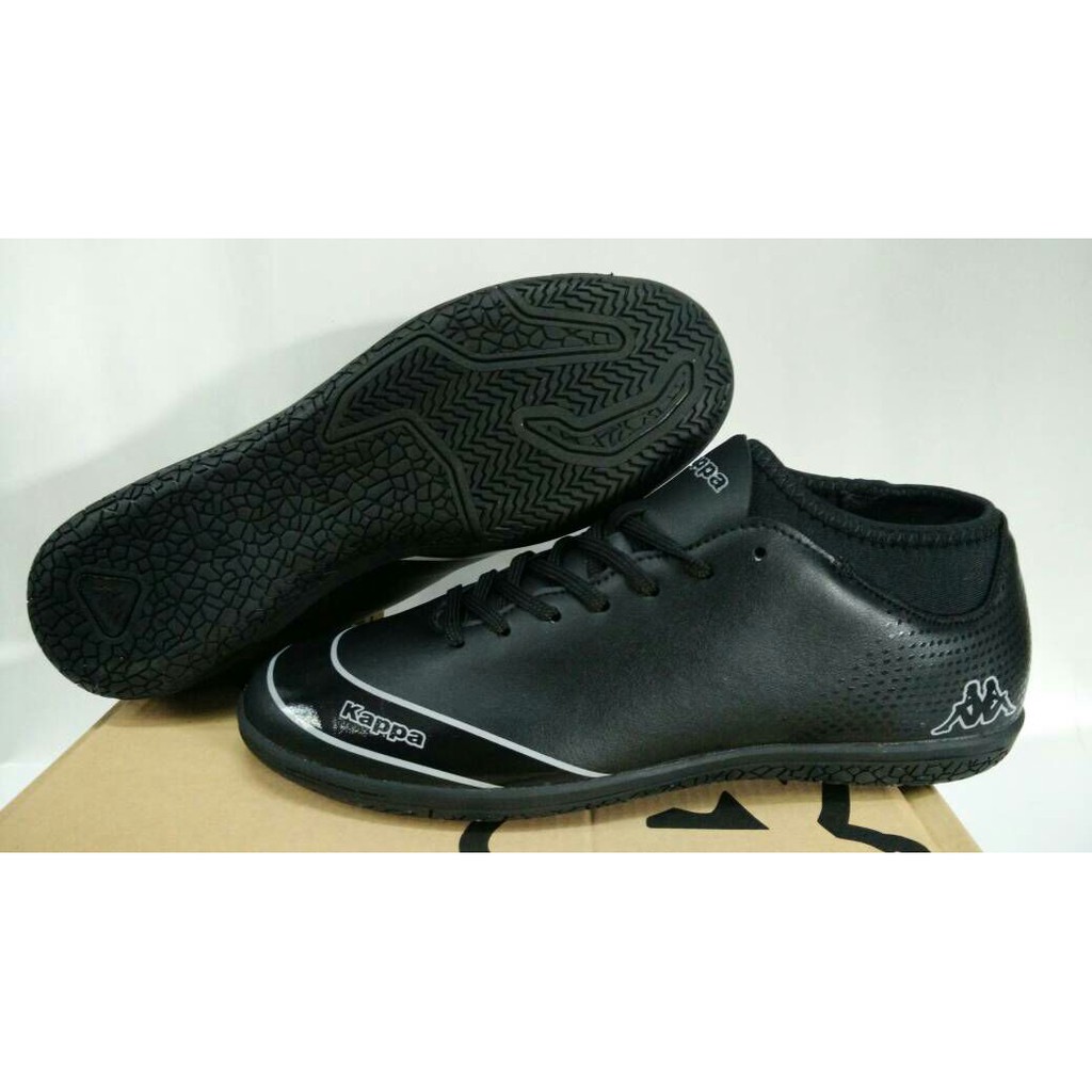 ORIGINAL KAPPA FUTSAL SHOES Allblack Shopee Malaysia