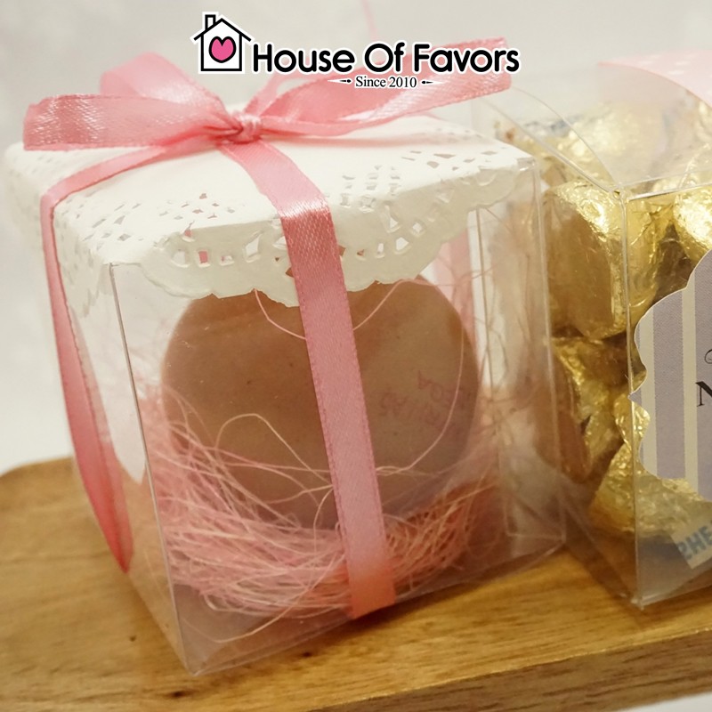 50pcs 6x6x6cm Clear PVC Box Transparent Square Box Packaging Kotak PVC ...
