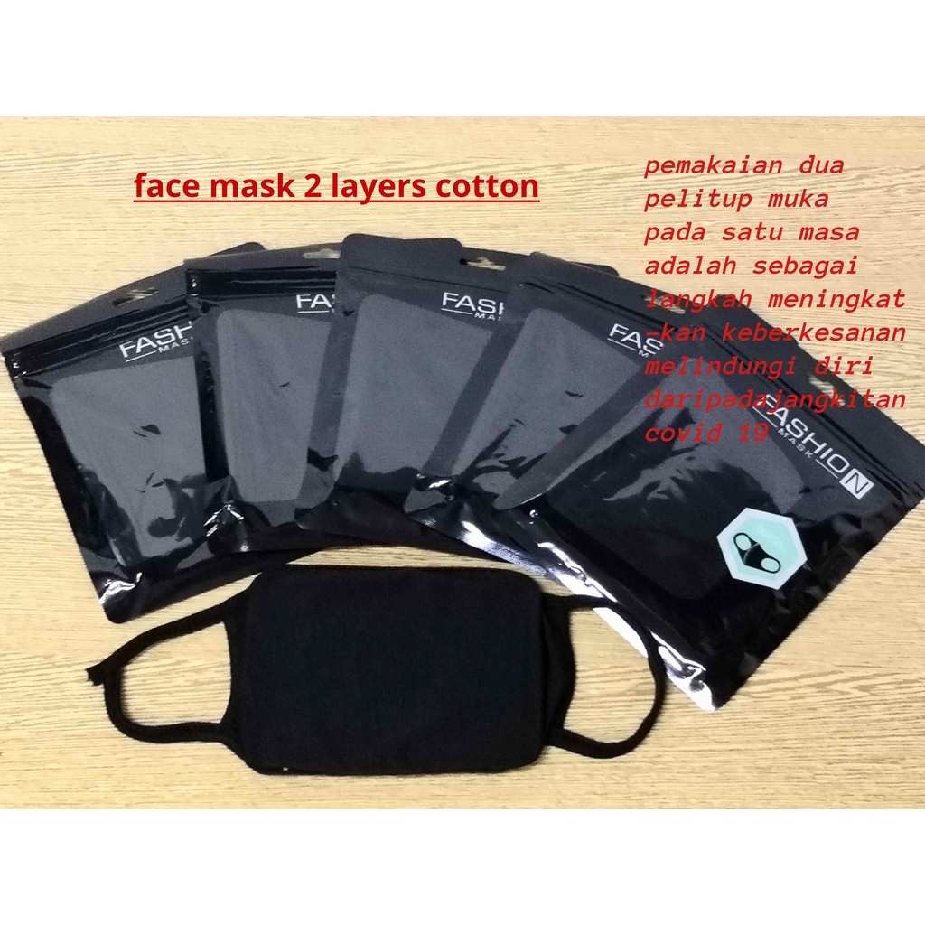 Dewasa mask kain Cotton face masks 2 Layers (ready stock) | Shopee Malaysia