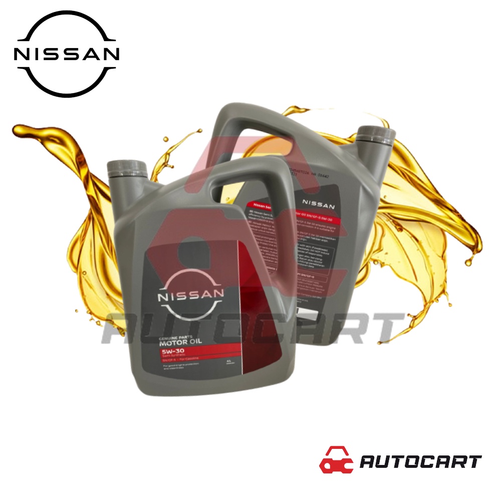 NISSAN GENUINE ENGINE OIL SN/GF-5 5W30 SEMI SYNTHETIC (4L) | Shopee ...