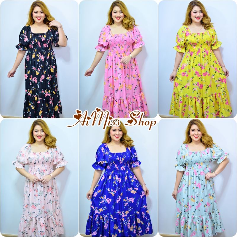 AiMiss Shop Floral Dress Fat People Chubby Clothes | Shopee Malaysia